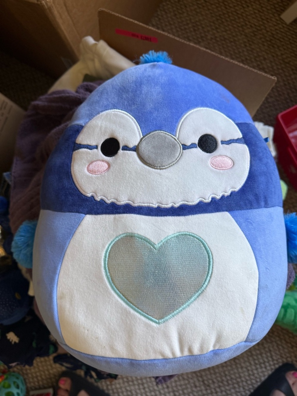 Squishmallows Blue Plush Tag Pillow